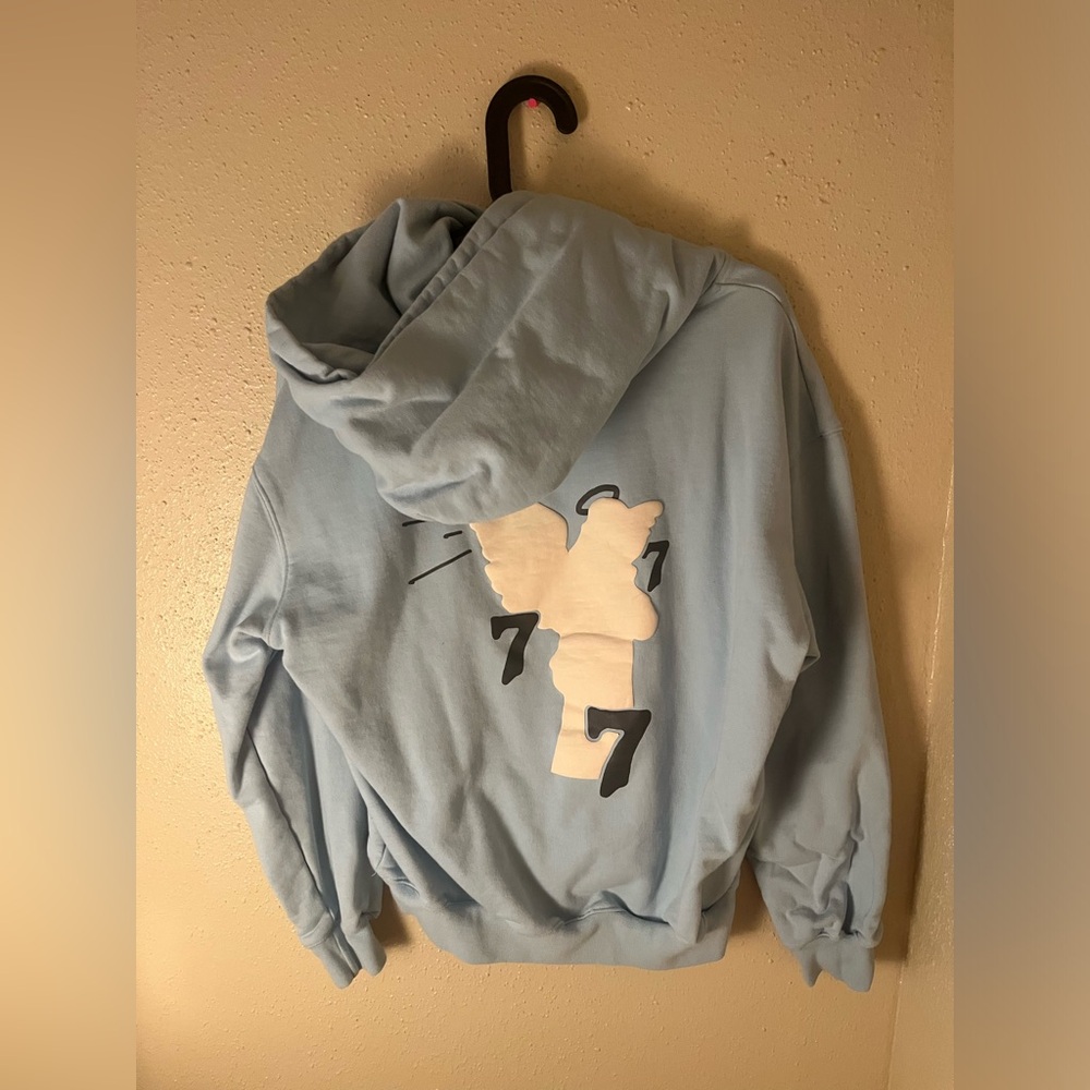 Cute blue angle number hoodie